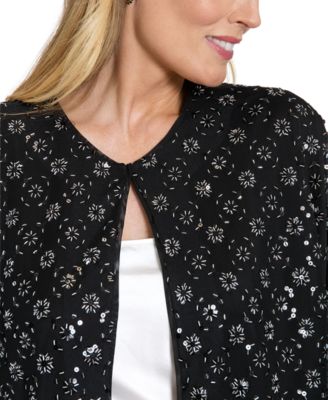 Women's Jewel Neck Embellished Jacket