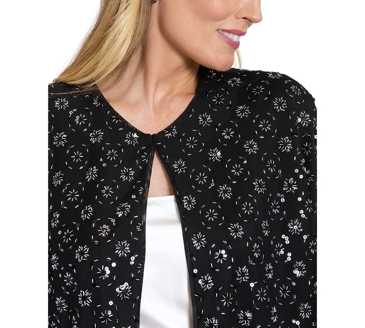 Muse Women's Jewel Neck Embellished Jacket