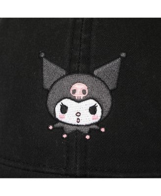Embroidered Character Face Black Unstructured Baseball Cap