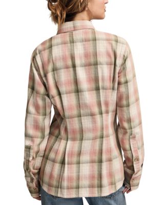 Women's Plaid Button-Down Shirt