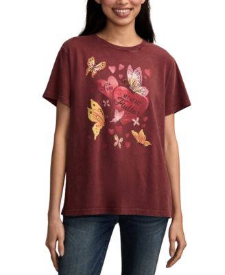 Women's Heart Flutter Boyfriend Crewneck T-Shirt