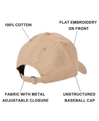 Men's Embroidered Donkey Face Tan Unstructured Baseball Cap