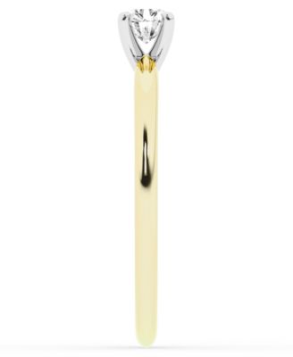 Diamond Solitaire Ring (1/4 ct. t.w.) in 10k Yellow Gold