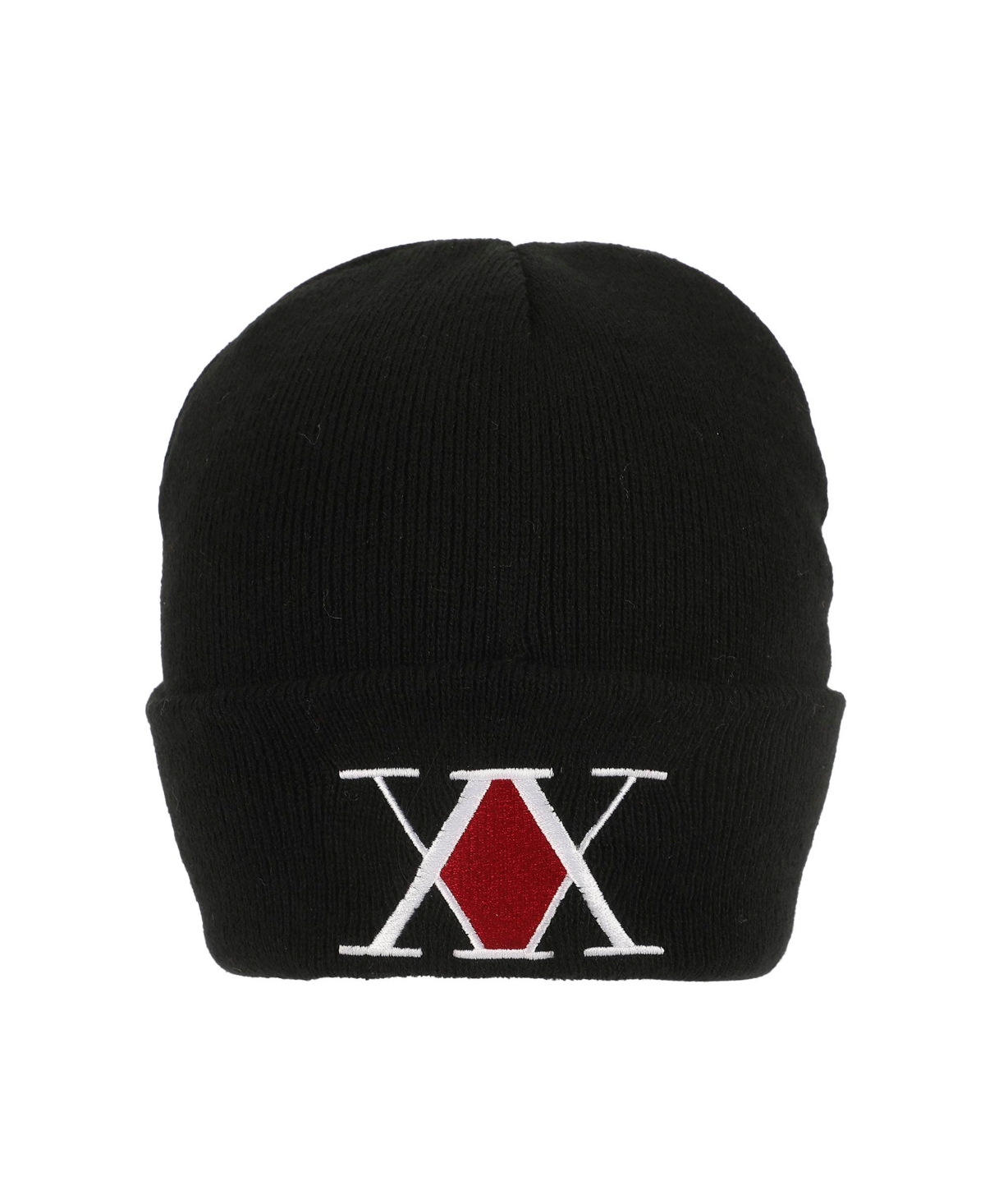 Hunter X Hunter Men's Embroidered Logo Black Cuff Beanie.