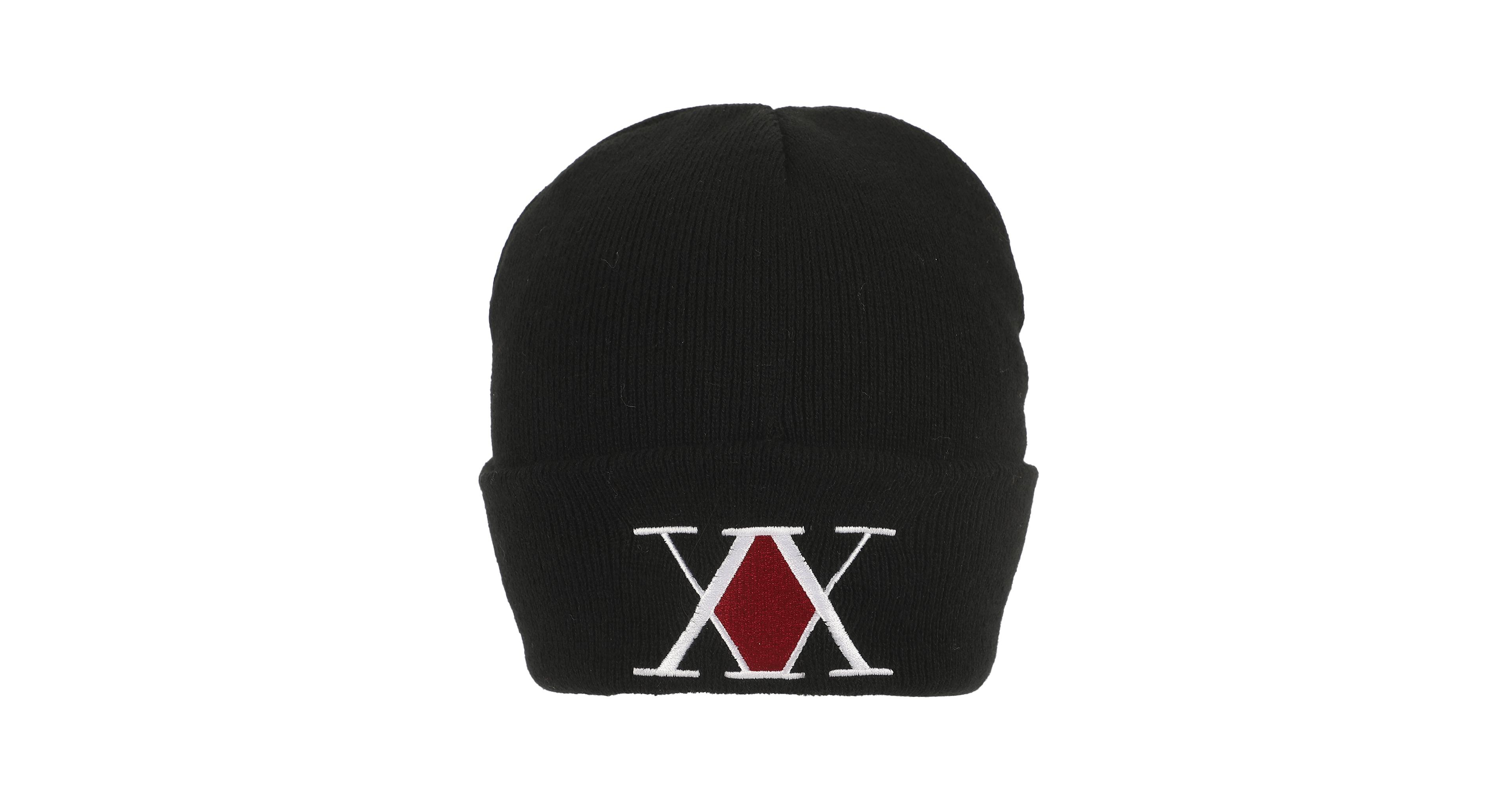 Hunter X Hunter Men's Embroidered Logo Black Cuff Beanie.