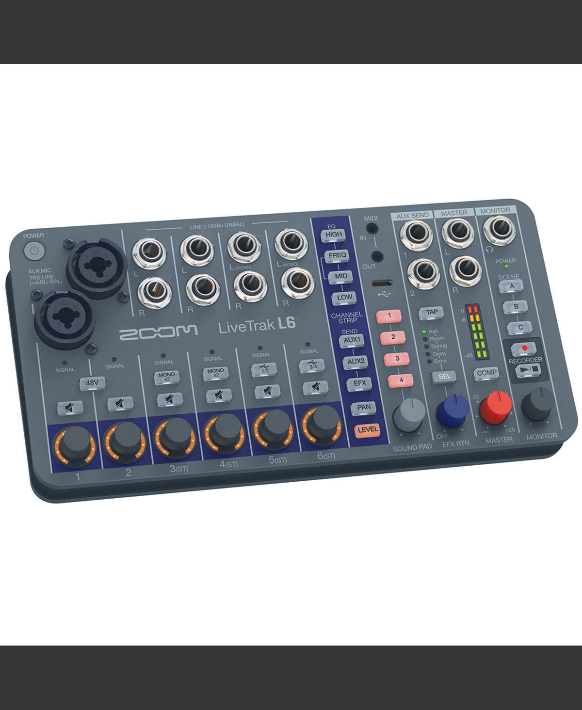 Zoom LiveTrak L6 10-Track Compact and Portable Digital Mixer / Recorder