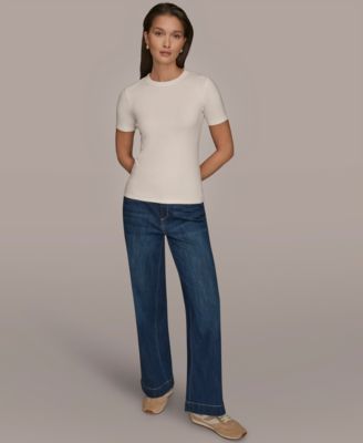 Women's Rib Short-Sleeve Crewneck T-Shirt