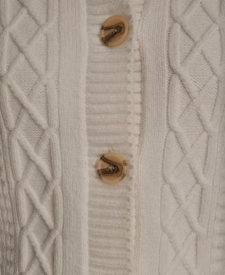 Women's Long-Sleeve Crewneck Cardigan Sweater