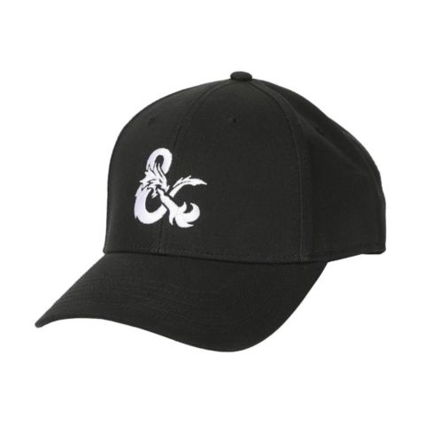 Мужская кепка Dungeons & Dragons Embroidered Logo Black Traditional Adjustable Hat, цвет: Чёрный