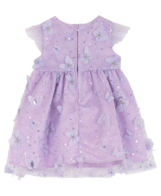 Baby Girls' Short-Sleeve 3D Butterfly Social Dress