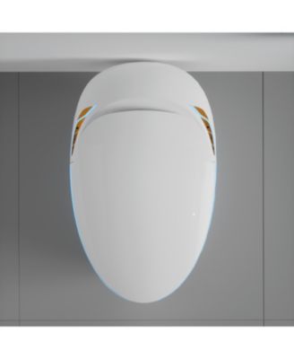 Unique Smart One-Piece Bathroom Fixture with Auto Seat, Foot Sensor, LED Display, Warm Water & Dryer