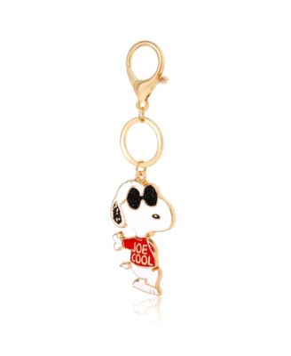 Joe Cool Keychain, Gold-Tone Enamel Bag Charm