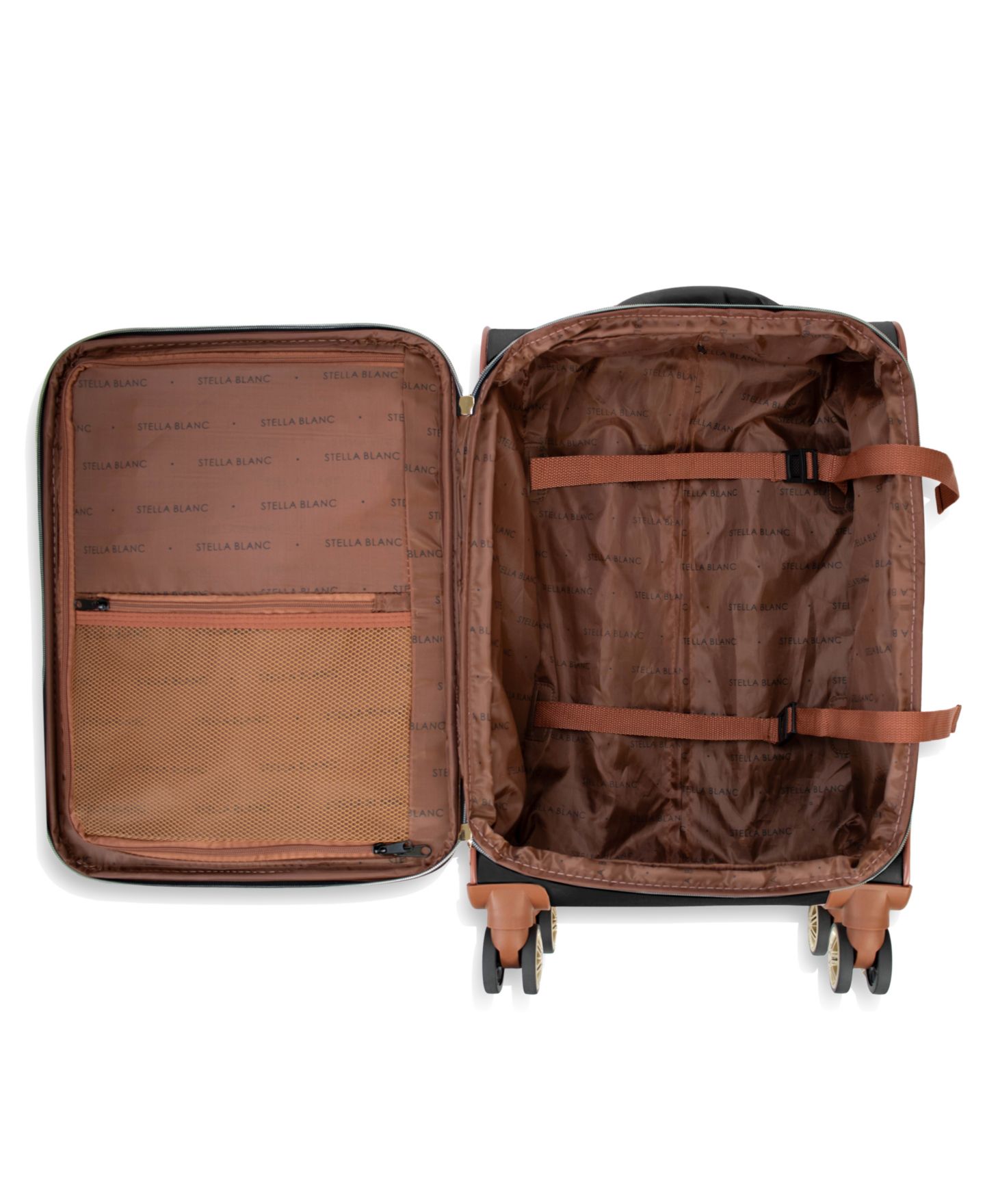 Сумки STELLA BLANC Luxe 2-Pc. Softside Expandable Carry-On and Tote Set, цвет: Чёрный — фото 8
