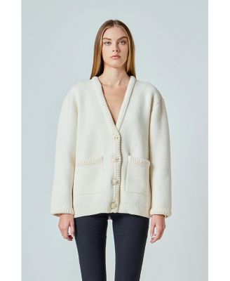 Women's Floral Button Down Cardigan