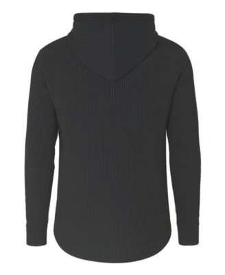 Men's Regular-Fit Waffle Knit Thermal Henley Hoodie