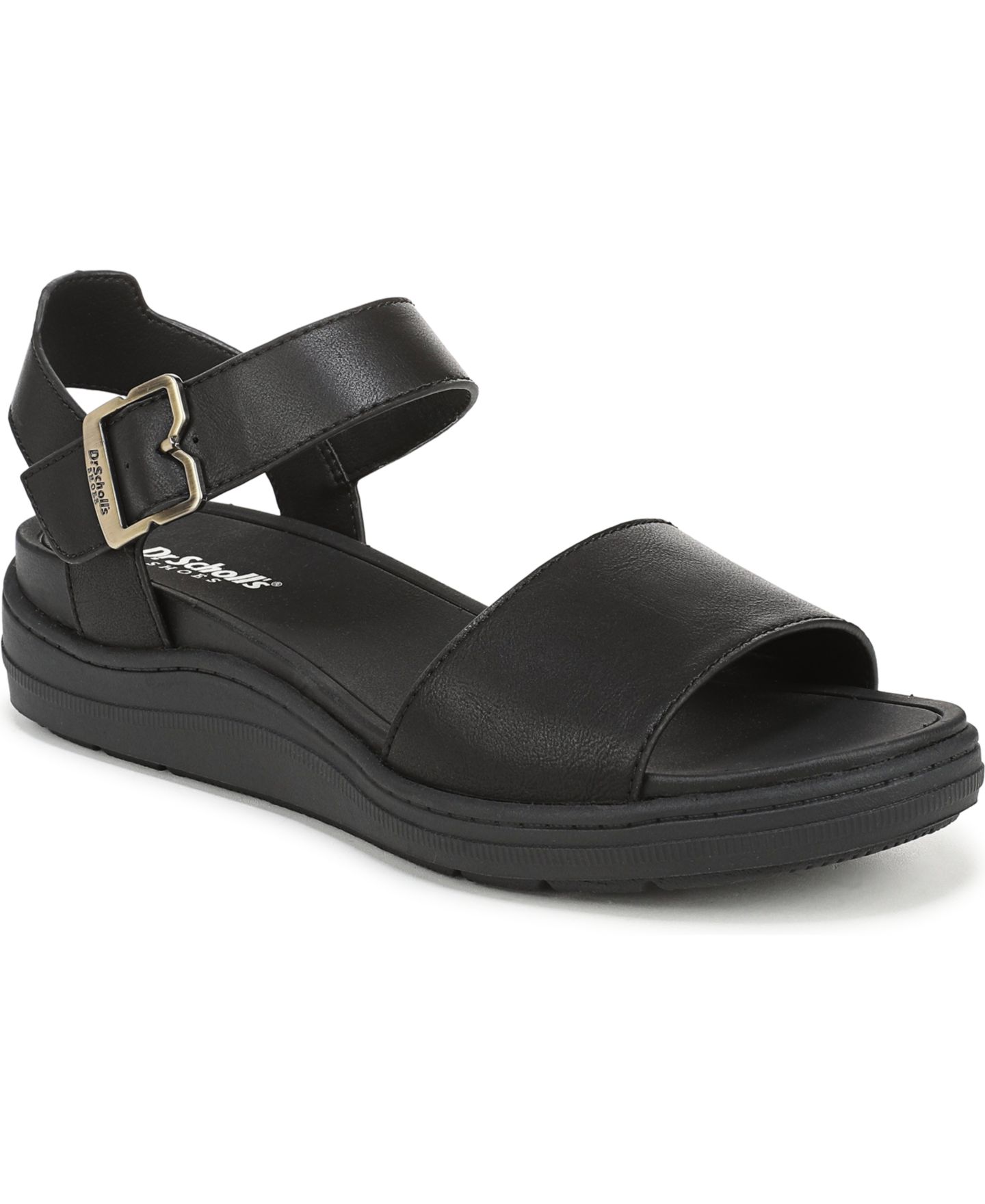 Женские сандалии Dr. Scholl's Time Off Sky Sport Wedge, цвет: Чёрный / Чёрная искусственная кожа — фото 1