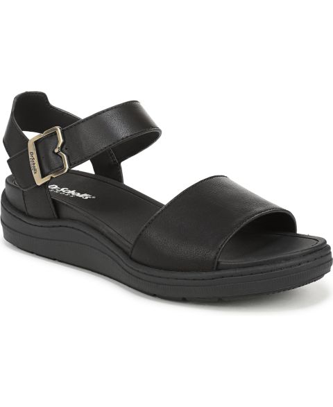Женские сандалии Dr. Scholl's Time Off Sky Sport Wedge, цвет: Чёрный / Чёрная искусственная кожа
