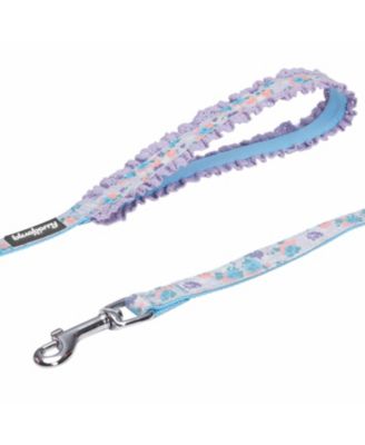 Made Well Floral Print Dog Leash in Light Blue 5 Ft Size Small
