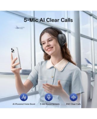 Bass BH1 NC Adaptive ANC Wireless Headphones – LDAC Hi-Res Audio, Real-Time Noise Cancelling, SuperBass 2.0, 80H Playtime