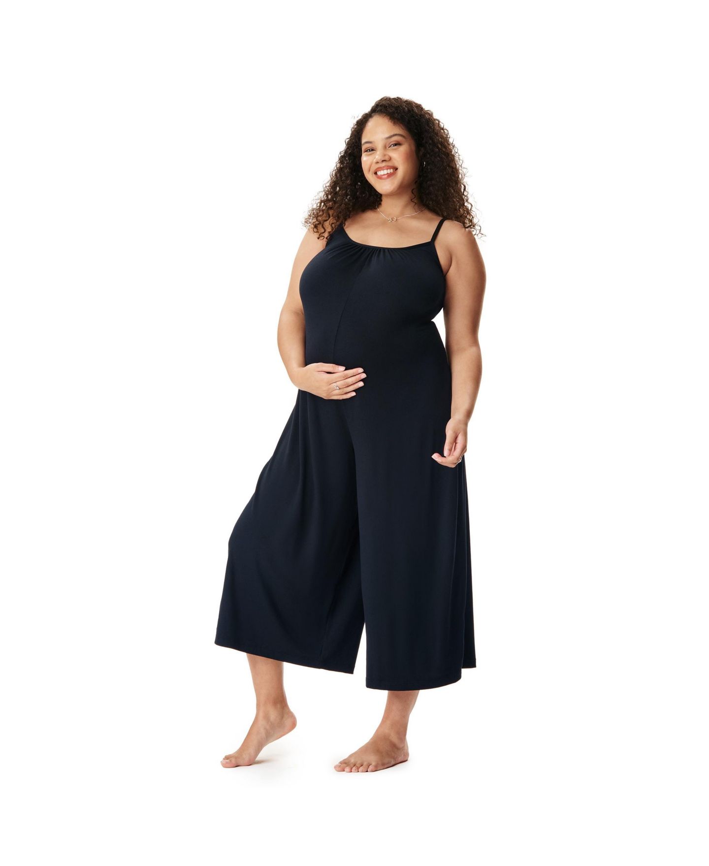 Женский комбинезон Motherhood Maternity Maternity Motherhood Sleep Romper with Nursing Access, цвет: Чёрный — фото 4