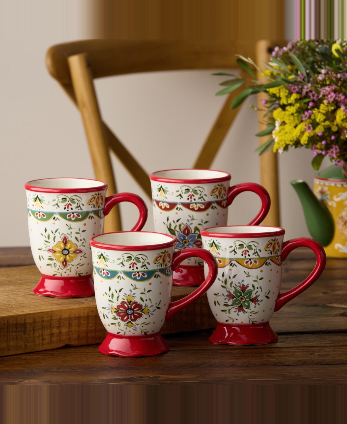 Certified International Provence Mugs, Set of 4