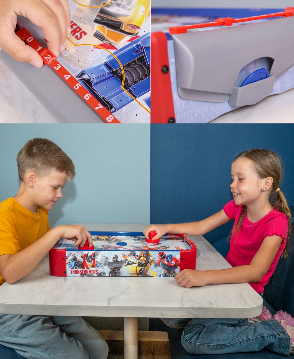 World Tech Toys Transformers Electronic Tabletop Air Hockey Wood