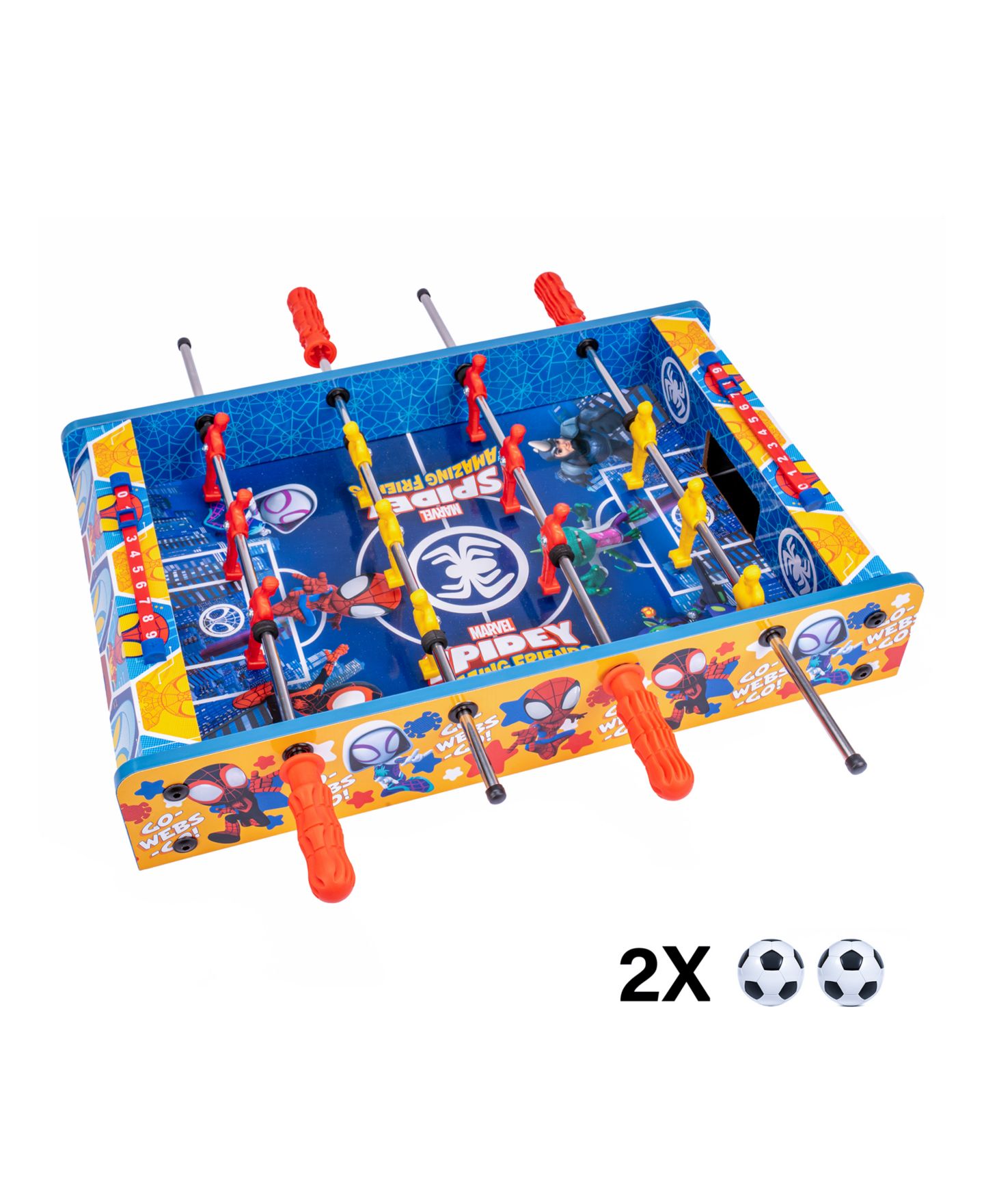 Детская игрушка World Tech Toys Spidey and His Amazing Friends Tabletop Foosball Game, Ages 3+ — фото 5