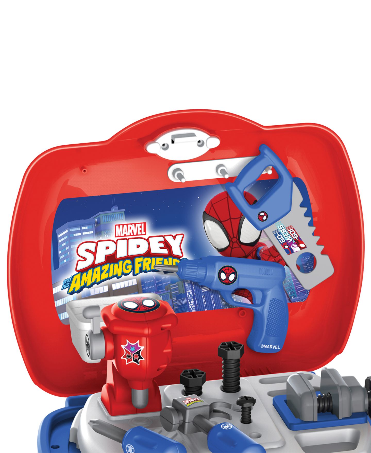 Детские игрушки World Tech Toys Spider-Man Rolling Luggage 17-Piece Tool Set, Ages 3+ — фото 8