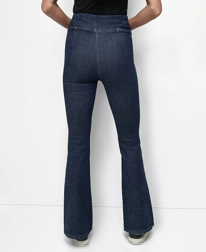 Petite High-Rise Flared-Leg Pull-On Jeans - thumbnail 5