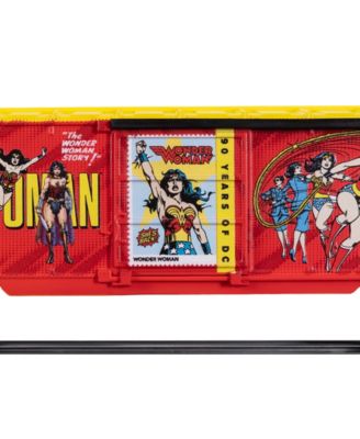 DC Comics Wonder Woman and DC O Gauge Model Train Boxcar