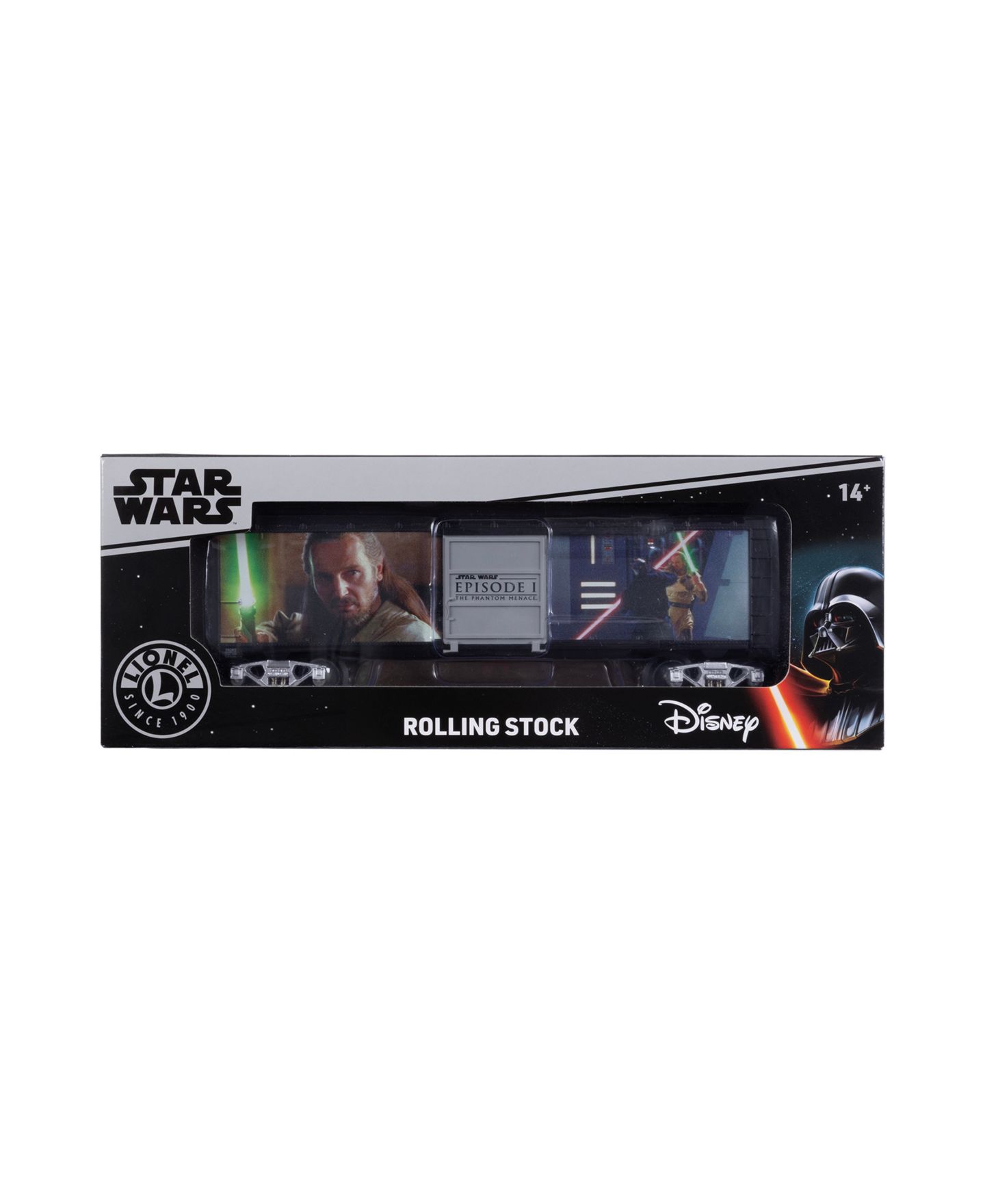 Детская игрушка Lionel Star Wars Lightsaber Series Darth Maul vs. Qui-Gon Jin Illuminated Boxcar — фото 1