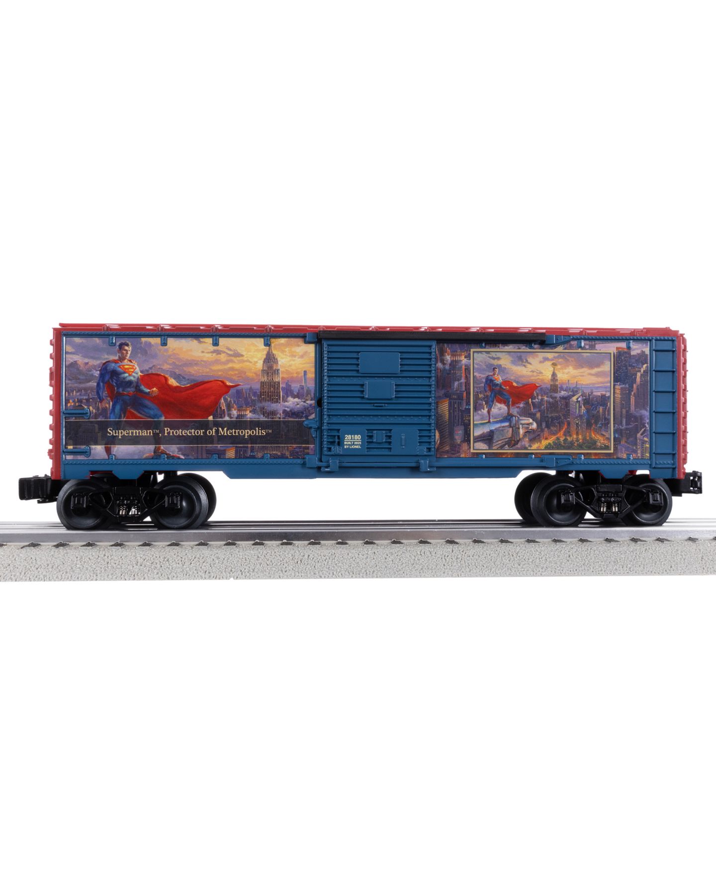 Детская игрушка Lionel O Gauge Superman Protector of Metropolis Die-Cast Metal Model Train Boxcar — фото 4