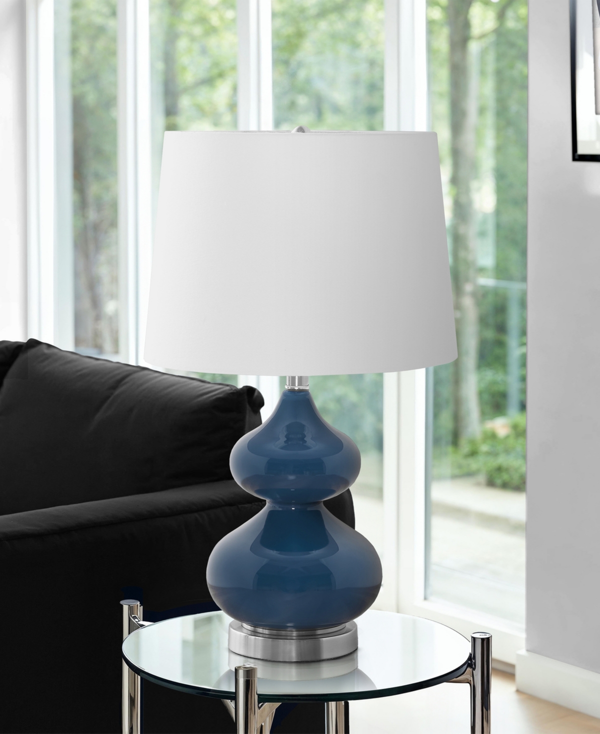Monarch Specialties Lighting 24" Glass Table Lamp