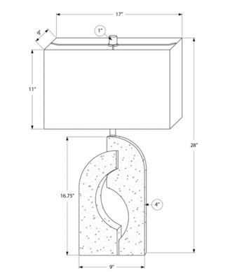 Lighting 28" Plastic Table Lamp