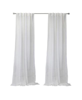 Alicante Sheer Dual Header Slub Sheer Fabric Curtain Panel for Brighten Any Living Space