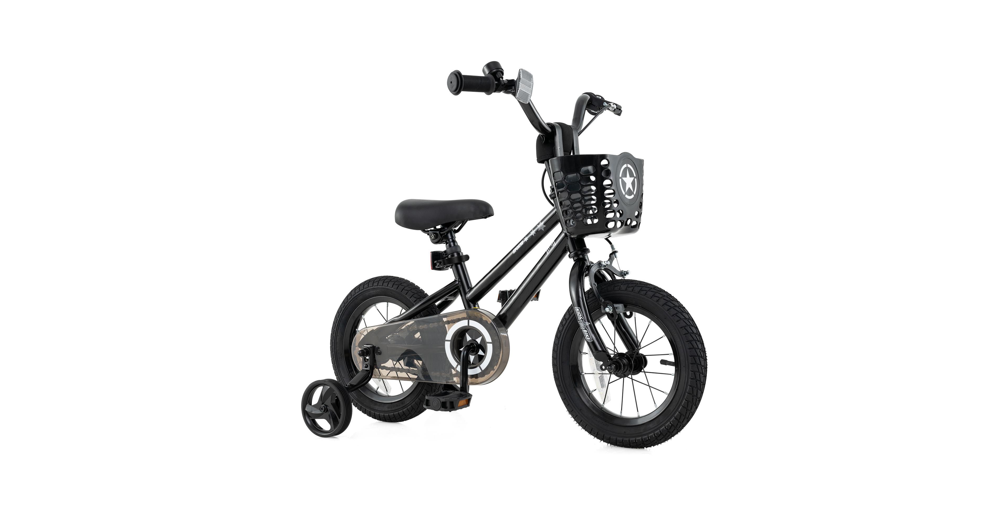 Sugift 12 Inch Kids Bike with Adjustable Handlebars and Training Wheels, Ages 3-8