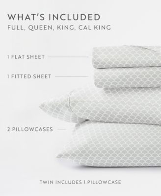 The Farmhouse Chic Premium Ultra Soft Pattern 3-Pc. Sheet Set, Twin