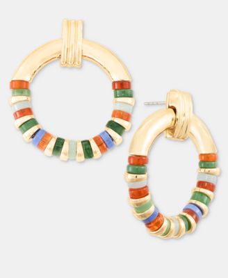 Stone Bead Circle Drop Earrings, Macy's Exclusive