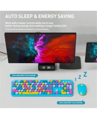 2.4GHz Wireless Keyboard And Mouse Set - Full - Size Keyboard With Switch Button, Compatible With Laptop, PC, Notebook, TV