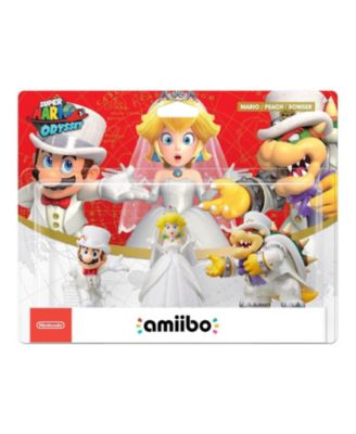 Mario, Peach, Bowser Wedding 3 Pack - Super Mario Odyssey - Amiibo Video Game Action Figure