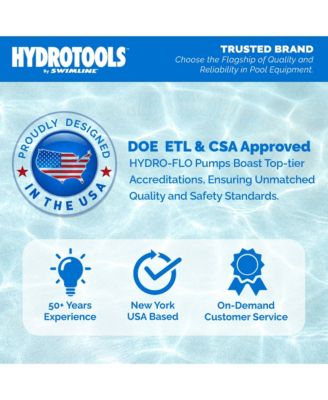 HydroTools Hydro Flo 1.5 HP 5820 GPH 2 Speed Horizontal Discharge Pump