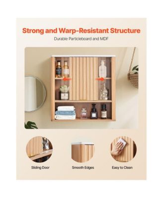 Wall Cabinet with Double Doors and Shelf Storage