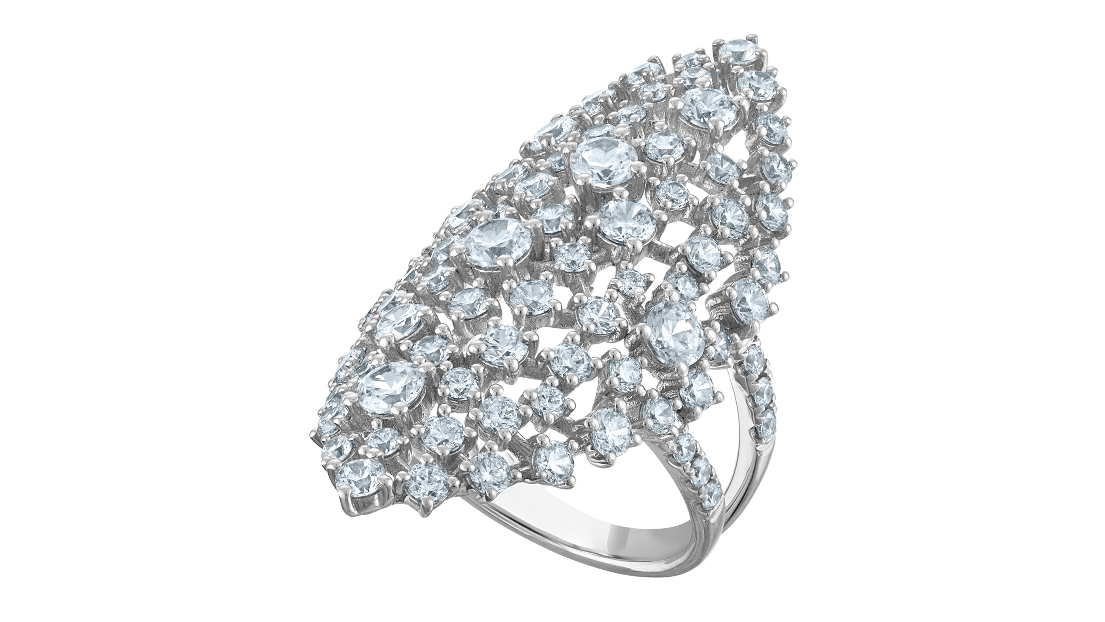 Macy's White Diamond Ring (3.50 ct. t.w.) in 14k White Gold