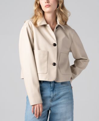 Women's Button-Front Long-Sleeve Jacket