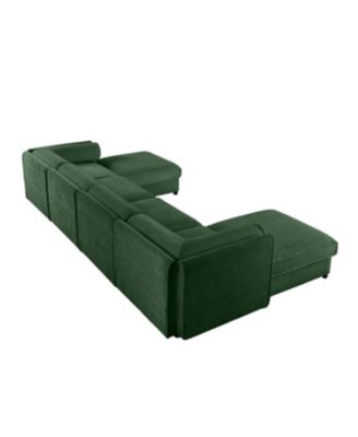 Streamdale Modular Sectional Sofa with Storage, Extra Large U Shaped Green Couch