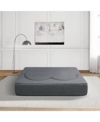 Streamdale Gray Teddy Bear Fabric Folding Sofa Bed Sleeper Futon