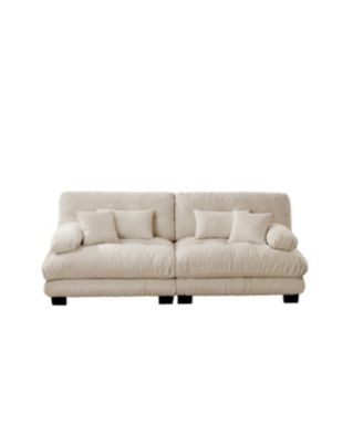Streamdale Cloud Couch 2 Seater Sofa, Chenille Light Coffee