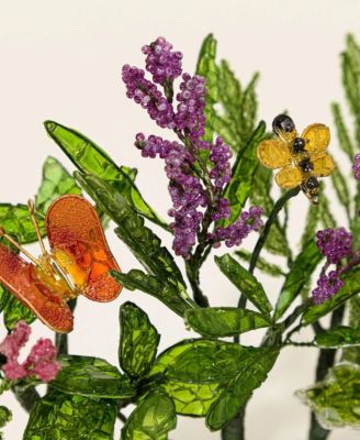 Herb Garden Glass & Alder Wood Sculpture