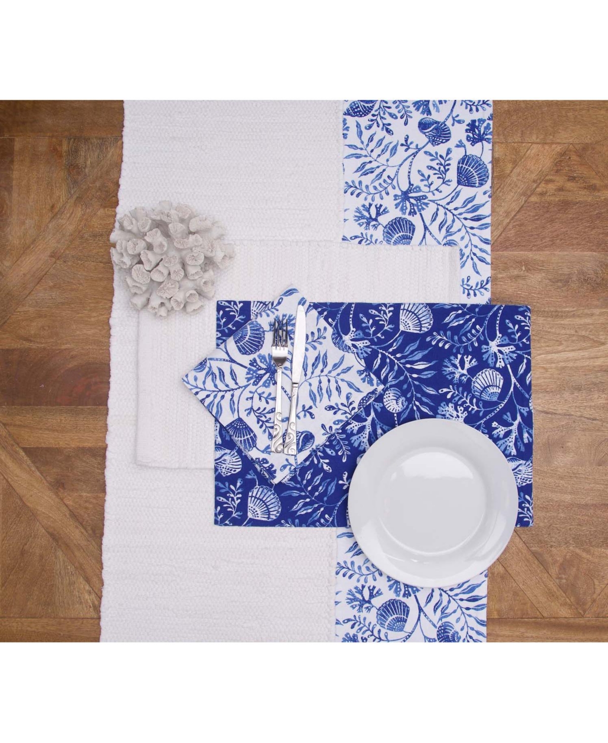 C&F Home Chindi Plain Solid Machine Washable Table Runner 14" x 72"