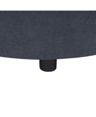 Streamdale Modern L-shaped Sofa Couch with Curved Chaise, USB & Storage, Blue